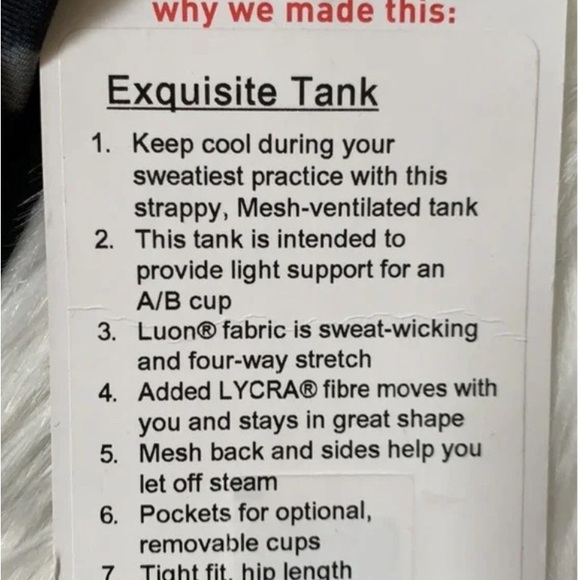 Lululemon exquisite mesh tank 8 EUC - Picture 10 of 10